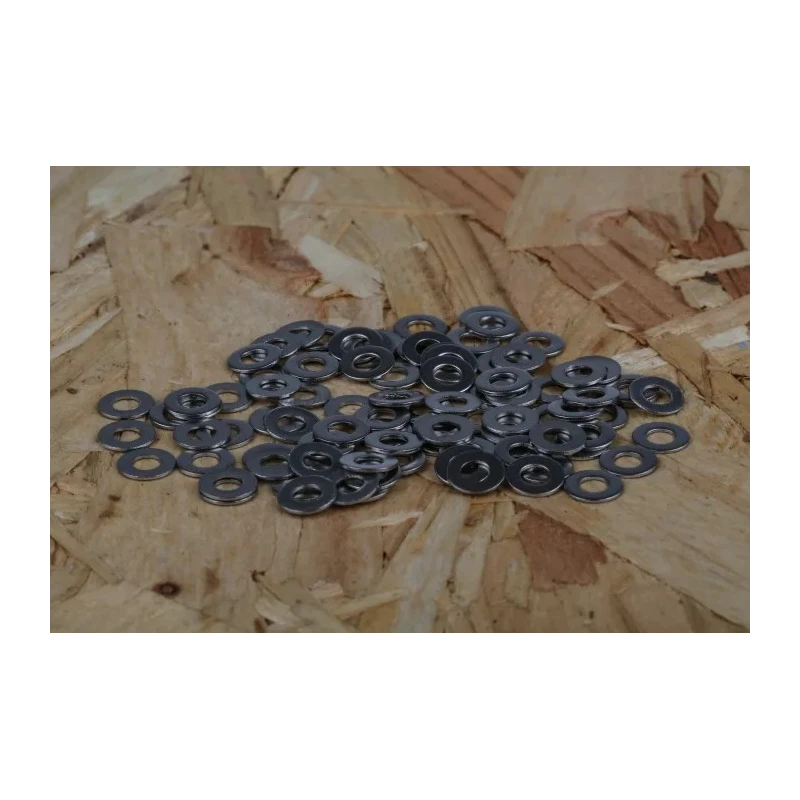 RS PRO Stainless Steel Plain Washers M3, DIN 125A, 3.2mm Inside Diameter, 7.0mm Outside Diameter, 0.50mm Thickness 189-620