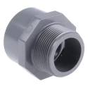 Georg Fischer Plastic Pipe Fitting Adapter ABS Straight 1-1/2 in 63mm Length 729911710