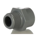 Georg Fischer Plastic Pipe Fitting Straight Adapter 3/4 in Male to 3/4 in Female ABS 44mm Length 729911707