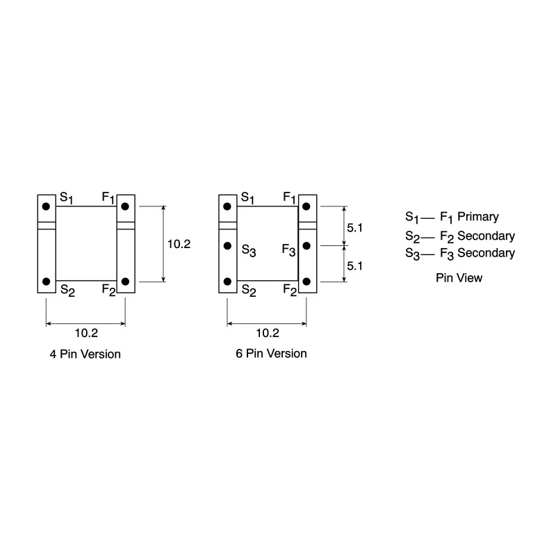 OEP Through Hole Pulse Transformer 1:1 Turns Ratio, 3 mH Primary Inductance, 1.1Ω Primary Resistance PT6