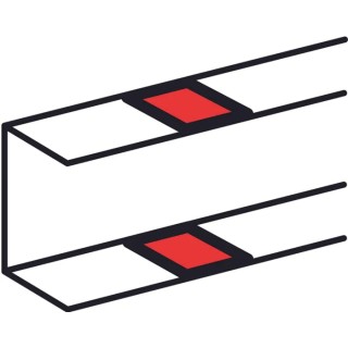 Legrand Polyvinyl Chloride Cable Trunking Accessory Cover Joint Miniature PVC 0 108 01