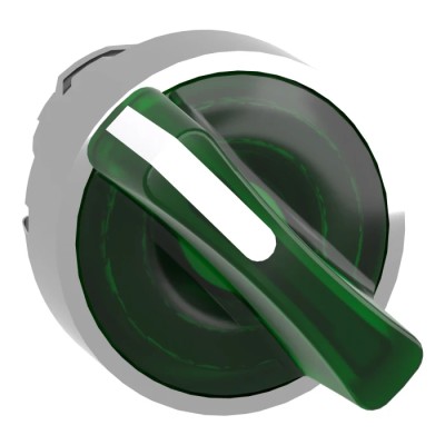 Schneider Electric Harmony XB4 Series 2 Position Illuminated Selector Switch Head, 22 mm Cutout, IP67 IP69 IP66 ZB4BK1433