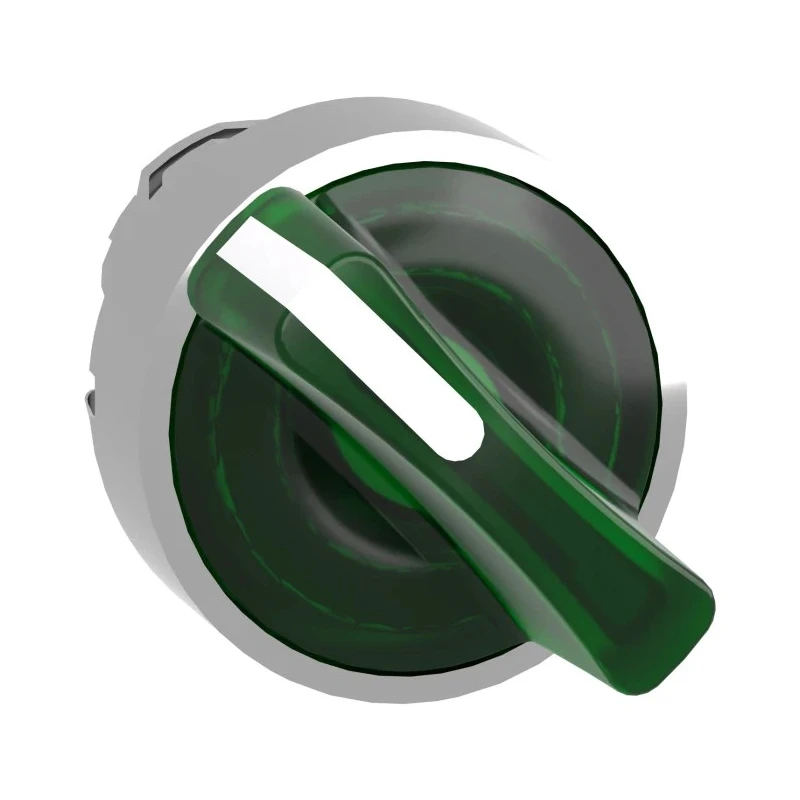 Schneider Electric Harmony XB4 Series 2 Position Illuminated Selector Switch Head, 22 mm Cutout, IP67 IP69 IP66 ZB4BK1433