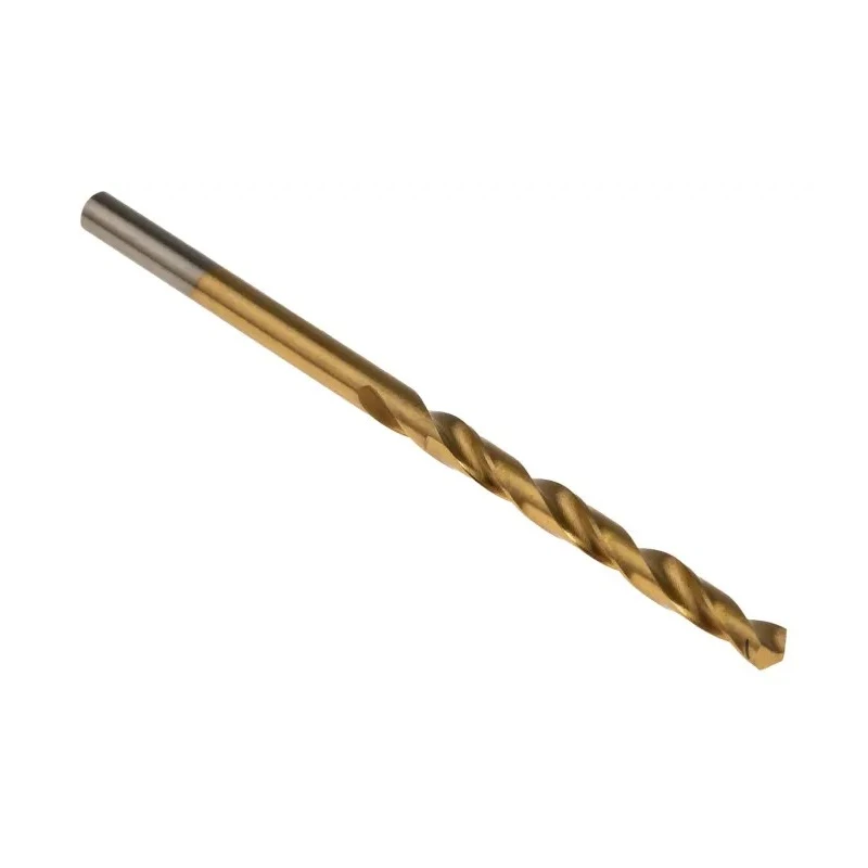 RS PRO HSS Jobber Drill Bit Tin Coated Cylindrical Shank 3.8mm Size 75mm Overall Length 118° Point Angle 10 Pieces 213-736