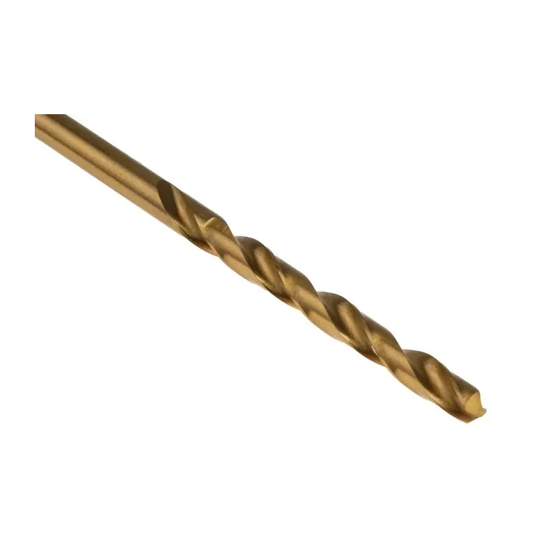 RS PRO HSS Jobber Drill Bit Tin Coated Cylindrical Shank 3.8mm Size 75mm Overall Length 118° Point Angle 10 Pieces 213-736