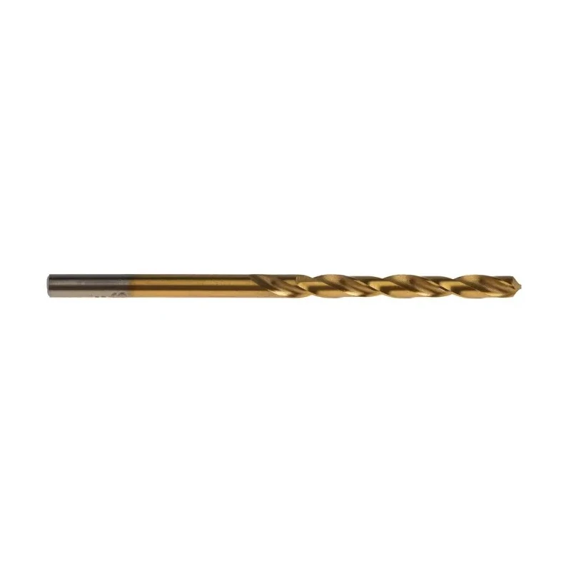 RS PRO HSS Jobber Drill Bit Tin Coated Cylindrical Shank 3.8mm Size 75mm Overall Length 118° Point Angle 10 Pieces 213-736