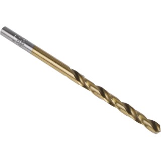 RS PRO High Speed Steel (HSS) Jobber Drill Bit, 3.7mm Diameter, 70mm Overall Length, Tin Coated, 10 Pieces 213-714