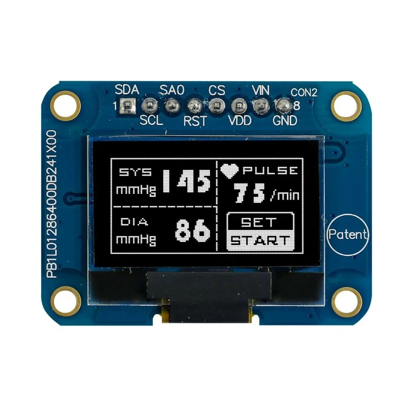 Midas 0.96 in Passive Matrix White OLED Display 128 x 64 Pixel COB SPI MDOB128064V1V-WI