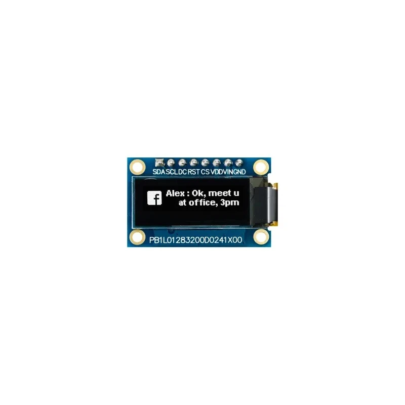 Midas 0.91 in Passive Matrix White OLED Display 128 x 32 Pixel COB SPI MDOB128032EV-WS