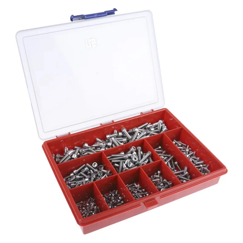 RS PRO Stainless Steel 545 Piece Hex Socket Drive Machine Screw Drive Screw/Bolt Kit 225-3363