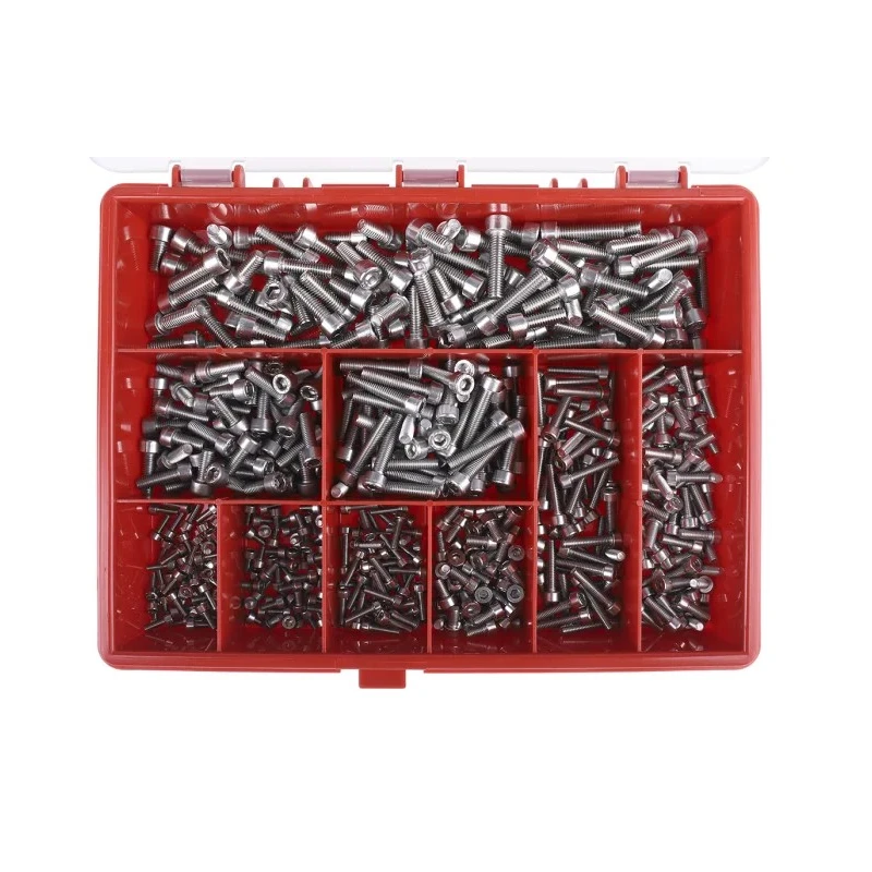 RS PRO Stainless Steel 545 Piece Hex Socket Drive Machine Screw Drive Screw/Bolt Kit 225-3363
