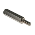 RS PRO Hexagonal Brass M3 Standoff with 20 mm Body Length and 8 mm Stud Length, Nickel Plated 221-162