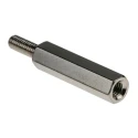 RS PRO Hexagonal Brass M3 Standoff with 20 mm Body Length and 8 mm Stud Length, Nickel Plated 221-162