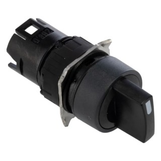 Schneider Electric Harmony XB6 Series 3 Position Selector Switch Head 16mm Cutout Black Handle IP65 ZB6AD25
