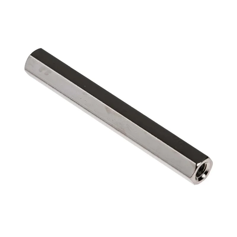 RS PRO Standoff M3, 40 mm Body, Brass Nickel-Plated Hex Hexagonal Shape Female/Female Thread 222-452