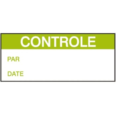 Brady Pre-Printed Adhesive Label White Green Text 38 mm x 16 mm Laminate Pack of 350 WO F CONTROLE 38X16MM B-500