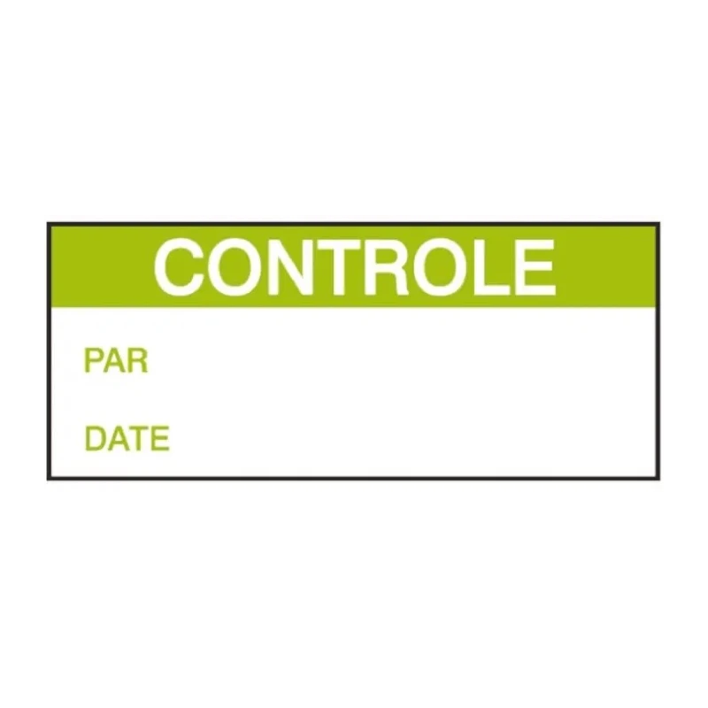 Brady Pre-Printed Adhesive Label White Green Text 38 mm x 16 mm Laminate Pack of 350 WO F CONTROLE 38X16MM B-500