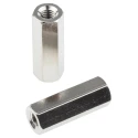 RS PRO Hex Threaded Brass Standoff M4, 20 mm Nickel-Plated Body 222-496