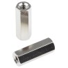 RS PRO Hex Threaded Brass Standoff M4, 20 mm Nickel-Plated Body 222-496