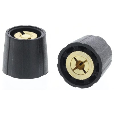 Sifam 15.5 mm Knob Diameter Black Nylon Potentiometer Knob for 3.2 mm Circular Shaft S150125-BLK