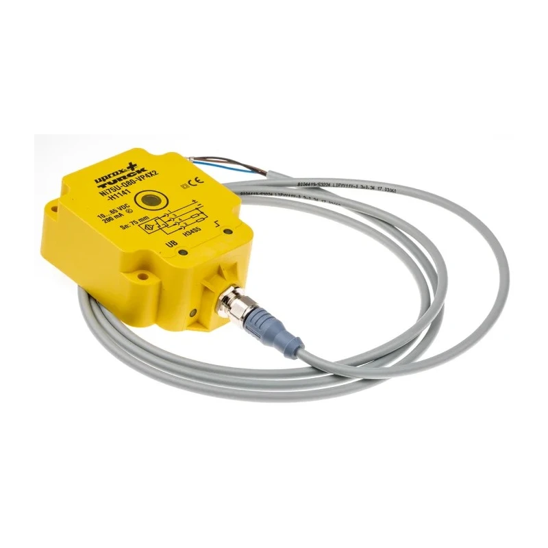 Turck Block Inductive Proximity Sensor M12 x 1 PNP 65 V DC 70 mm Detection Range NI75U-Q80-VP4X2-H1141
