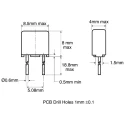 Littelfuse Non-Resettable Fuse Radial 500mA 125V AC Nylon Body Time Delay TE5 Series 3960500000