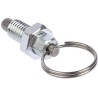 RS PRO M12 Index Plunger 24 mm Long Zinc Plated Steel Body Stainless Steel Plunger and Lifting Ring 237-564