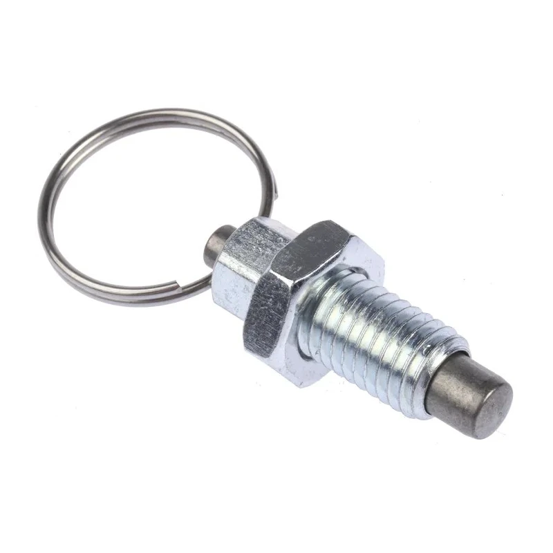 RS PRO M12 Index Plunger 24 mm Long Zinc Plated Steel Body Stainless Steel Plunger and Lifting Ring 237-564