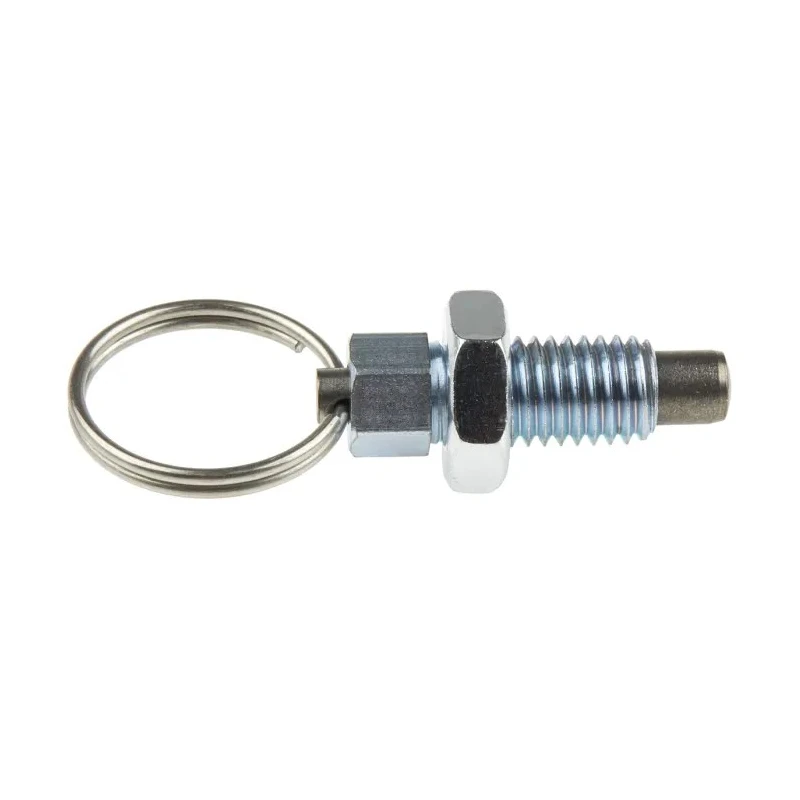 RS PRO M12 Index Plunger 24 mm Long Zinc Plated Steel Body Stainless Steel Plunger and Lifting Ring 237-564