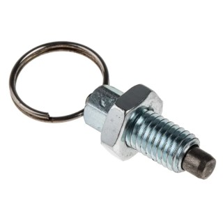 RS PRO Stainless Steel M10 Index Plunger, 20 mm Length 6 mm Ball Diameter 237-687