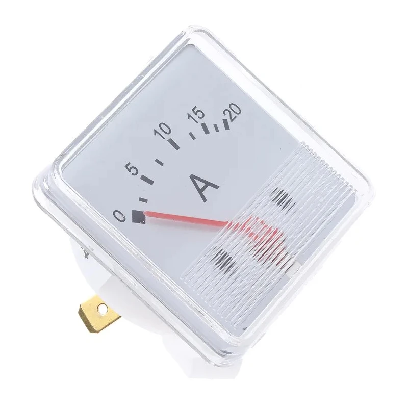 HOBUT Analogue Panel Ammeter 20 A DC, 48 mm Cutout Width, ±8% Moving Iron F3PAM