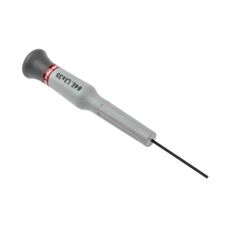 Facom Precision Screwdriver, Bi-Material Handle, Ceramic Blade, 1.3 mm Tip, 35 mm Blade Length, 117 mm Overall 84E.1.3X35