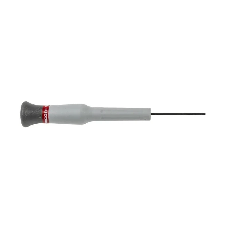 Facom Precision Screwdriver, Bi-Material Handle, Ceramic Blade, 1.3 mm Tip, 35 mm Blade Length, 117 mm Overall 84E.1.3X35
