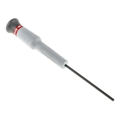 Facom Precision Screwdriver 2.5 mm Tip, 75 mm Blade, 168 mm Overall Length 84E.2.5X75