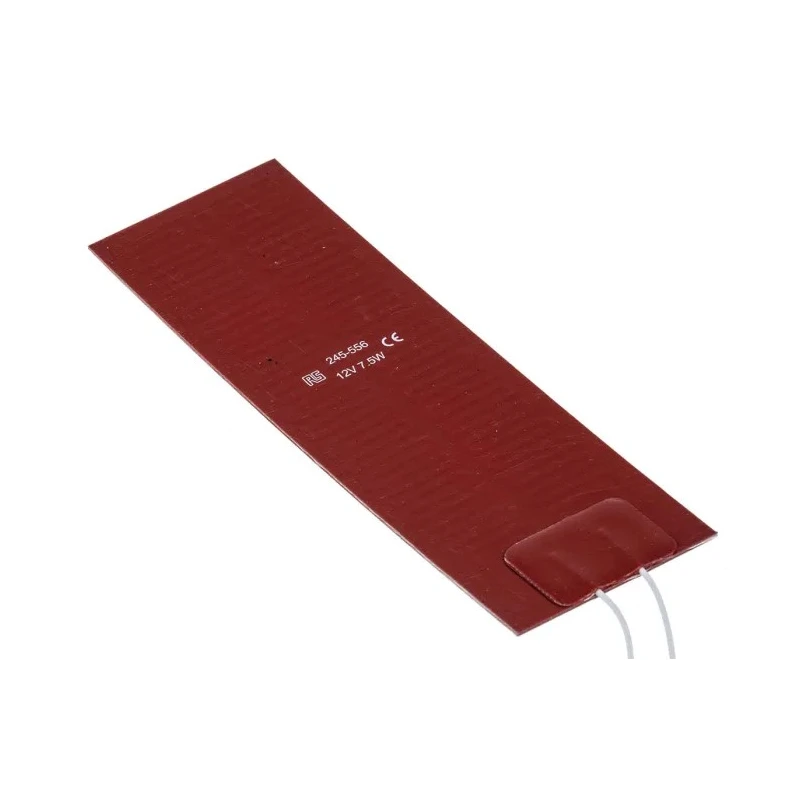 RS PRO Silicone Heater Mat 12V DC 7.5W Rectangle 50mm x 150mm 245-556