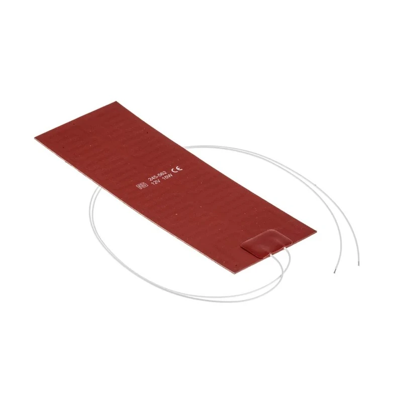 RS PRO Silicone Heater Mat 12V DC 15W Rectangle 75mm x 200mm 245-562