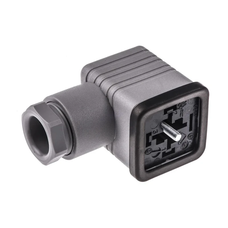 Hirschmann 3P+E DIN 43650 A Solenoid Valve Connector 16A 250V AC/DC 931952106 GDM 3011 grey