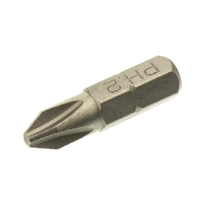 RS PRO Screwdriver Bit, 1/4 in Hex Drive, PH2 Tip, Chrome Vanadium Steel, 1-Piece 252-927