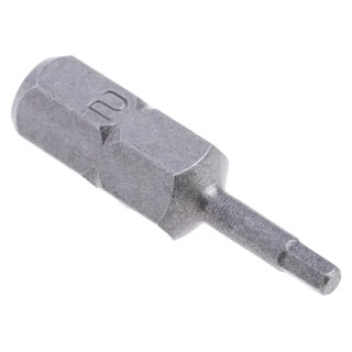 RS PRO Hex Screwdriver Bit Set, 0.25 mm Tip, Hex 2, 25 mm Overall Length, Chrome Vanadium Steel, 5-Piece 253-037