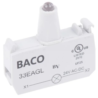 BACO BACO Series Light Block 24V Green Light LED Screw Terminal 33EAGL