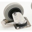 LAG Braked Swivel Castor Stainless Steel Frame 110 kg Load Capacity 125 mm Wheel Rubber 15312G FR