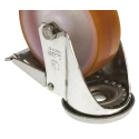 LAG Swivel Castor Stainless Steel Frame Polyurethane Wheel 150 kg Capacity 100 mm Wheel Diameter 21230 FR HB