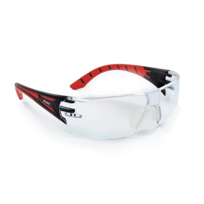 Riley STREAM RED Safety Glasses Moisture Resistant Anti-Scratch UV400 Anti-Fog Red Polycarbonate Lens RLY00205
