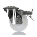 LAG Swivel Castor 150 kg Load Capacity 80 mm Polyamide Wheel Stainless Steel Frame 17227 FR HB