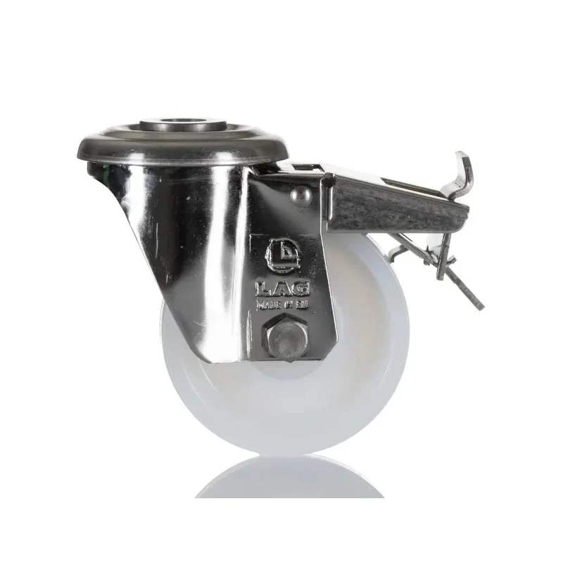 LAG Swivel Castor 150 kg Load Capacity 80 mm Polyamide Wheel Stainless Steel Frame 17227 FR HB