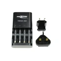 Ansmann Battery Charger Powerline 4 Smart NiCd NiMH 500 mA AA AAA EU UK Plug 100-240V 1001-0049-UK