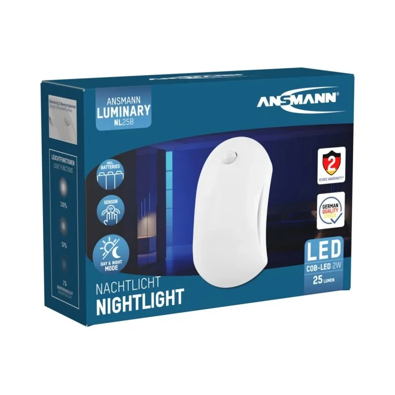 Ansmann Magnetic Base 2 W Night Light LED Controller, Dimmable, 4.5V 1600-0405