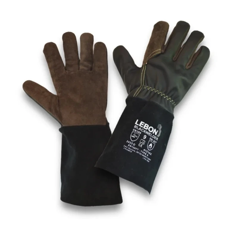 Lebon Protection Black Leather Welding Gloves Size 11 Uncoated Coating BLACKWELDER-11