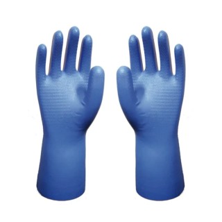 Showa Blue Nitrile Coated Protective Work Gloves Size 8 SHO707D