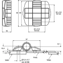 Southco Black Acetal Copolymer Detent Hinge with Fixed Pin, Screw Fixing, 52 mm x 57 mm x 10.4 mm C6-5